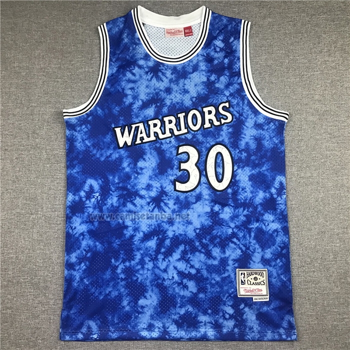 Camiseta Golden State Warriors Stephen Curry #30 Galaxy Azul